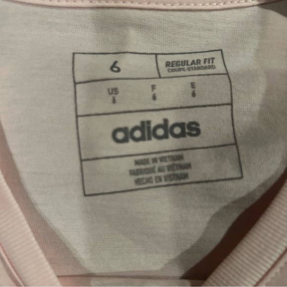 Adidas Kids Pink Logo Top and Black Pants Set - Picture 4 of 4